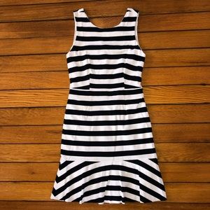 Banana Republic striped dress 8 Navy Blue